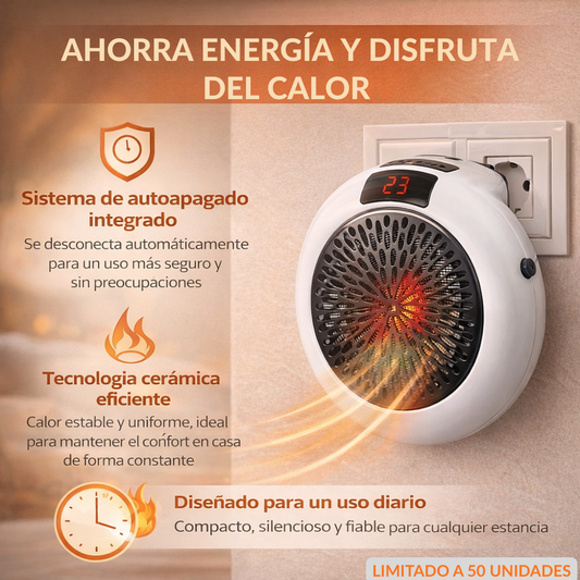 Calefactor Portátil - ComfortPlug Air - Calor inteligente, consumo eficiente